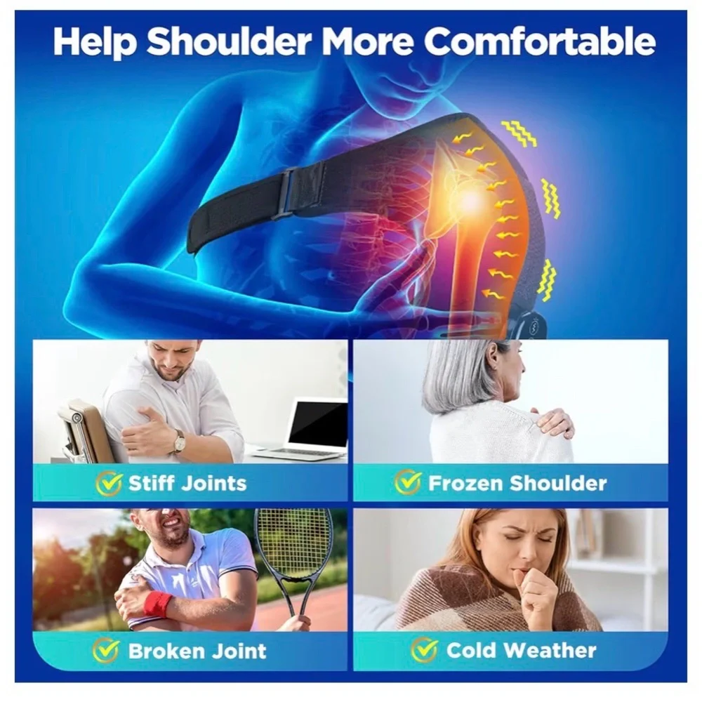 Black Heated Shoulder Massager